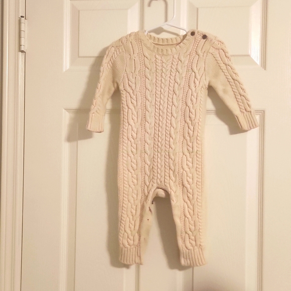 Baby Gap- Classic Cream Knitted Onesie - Picture 1 of 3